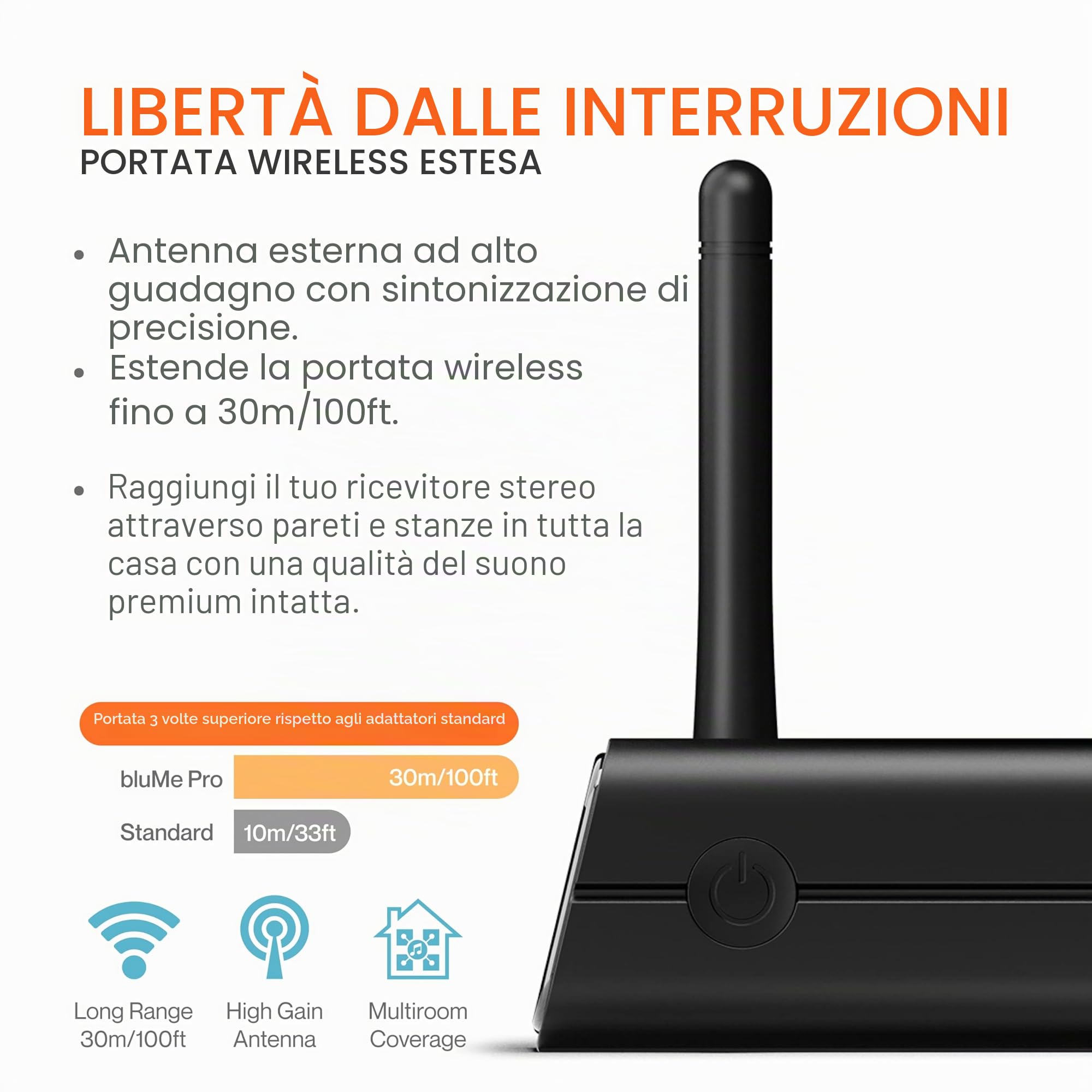 Auris Blume Pro - Ricevitore musicale Hi-Fi Bluetooth 5.0, adattatore Bluetooth con DAC, LDAC, AptX HD, display OLED, uscita AUX coassiale ottica per home stereo, ricevitore AV o amplificatore