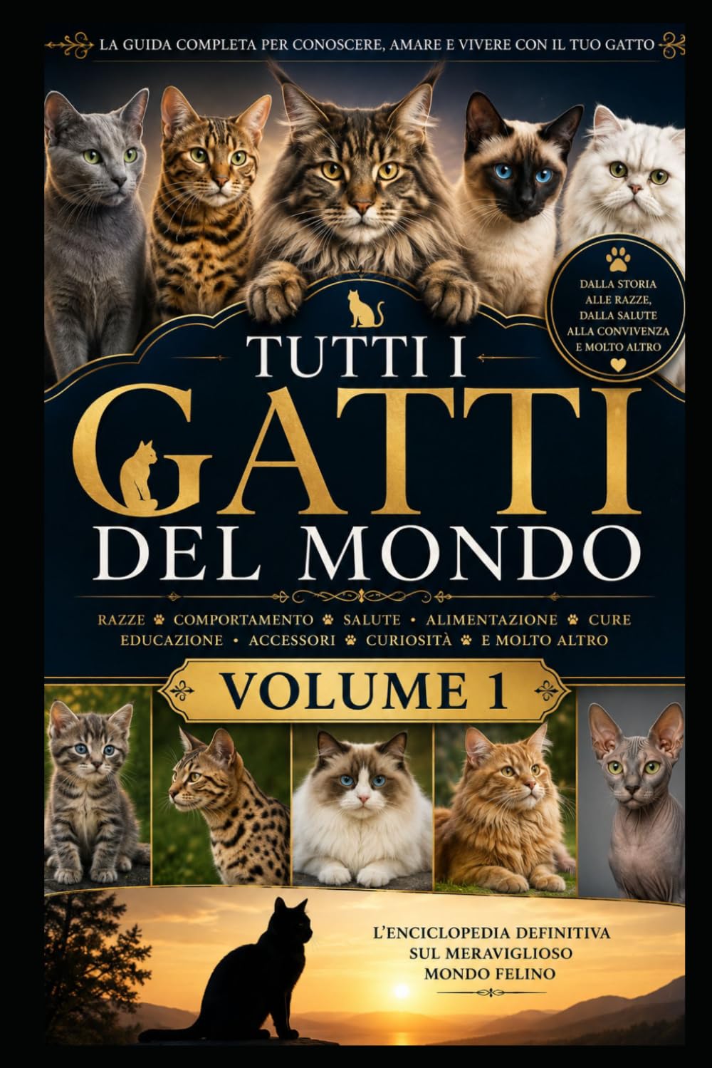 Tutti i Gatti del Mondo (VOLUME 1): La guida definitiva per conoscere, allevare, educare, nutrire e prendersi cura di ogni razza felina