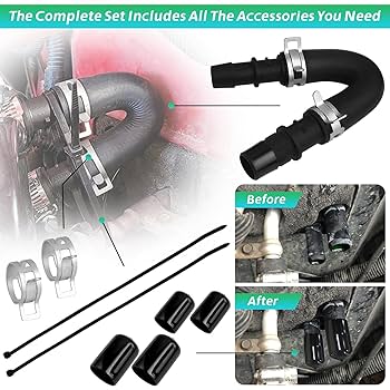 626-001 Aluminum Engine Heater Core Bypass Kit With 5/8" 3/4" Heater Hose