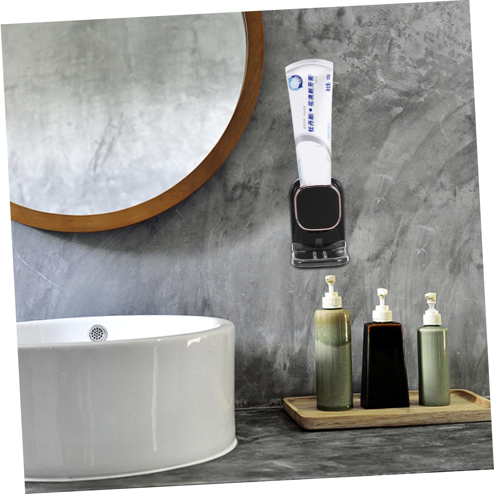 VALICLUD Dispenser Automatico Di Dentifricio Sensore, Spremi-dentifricio Da Parete Compatto, Strumento Elettrico Per Bagno Semplice e Preciso, Erogazione Uniforme Per Uso Domestico