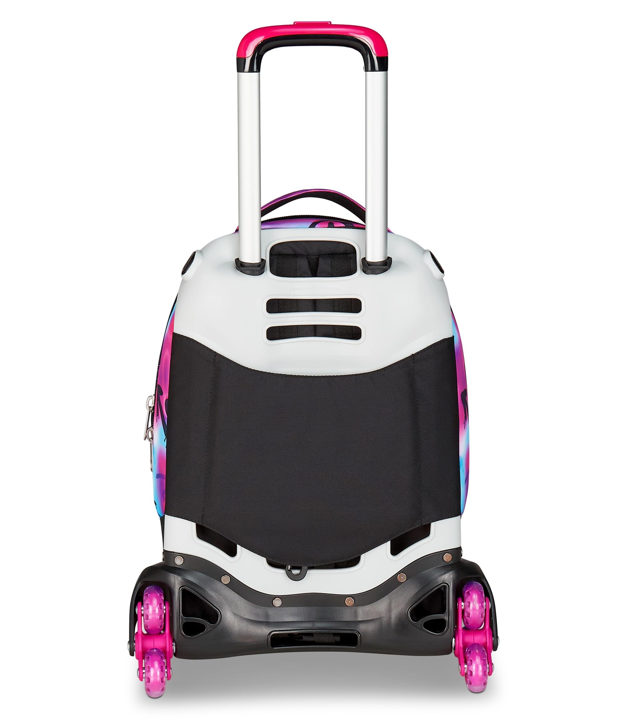 Seven Trolley Scuola Jack 3 Ruote Detach, Fucsia Azzurro, Zaino Con Carrello Sganciabile Da 37 Litri, Tasca Borraccia, Zainetto Staccabile, Multiuso e Spazioso, Per Elementari e Media, Bambina