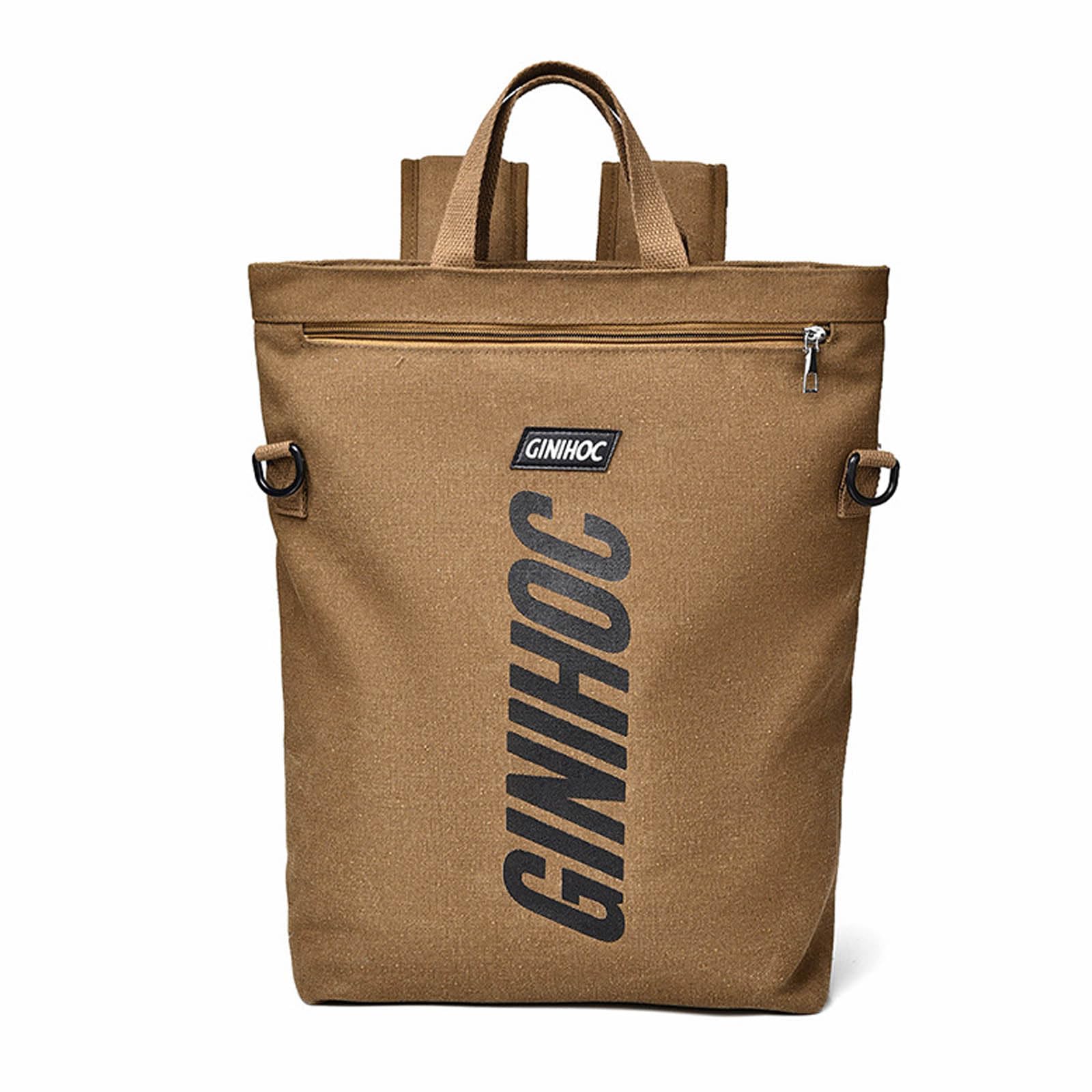 FANDARE Zaino Tela Porta PC Cartelle Zaino Donna Uomo Università Zaini Casual Borsa a Spalla Ragazzo Ragazza per Scuola Viaggio Marrone
