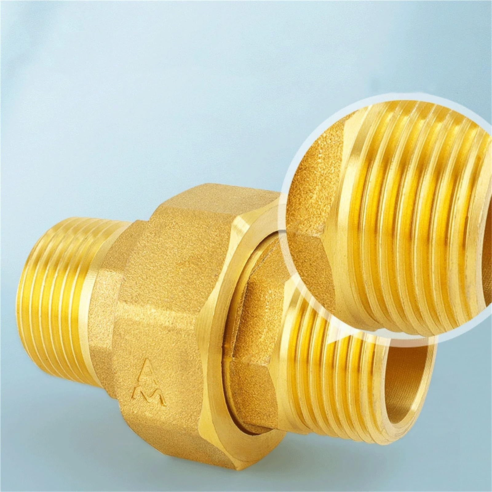 H59 Brass 1/2" 3/4" 1" 2" BSPP Male To Male Thread Pipe Fitting Thickening Union Joint Water Gas Coupler Connector(3/4")