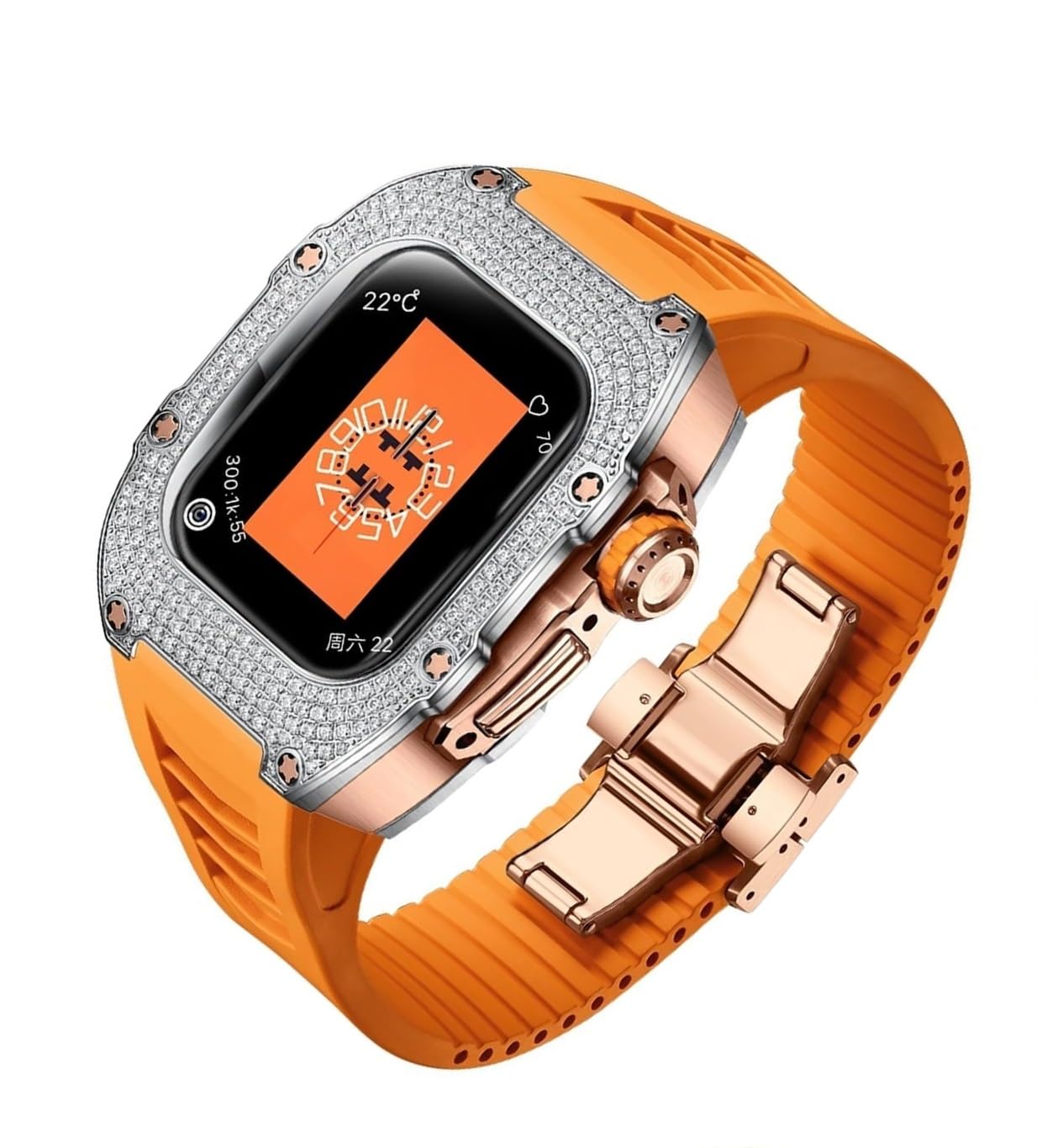 Diamentowa ramka z gumowym zestawem modów serii 3 SE, tytanowa obudowa zegarka akcesoria zamienne dla kobiet