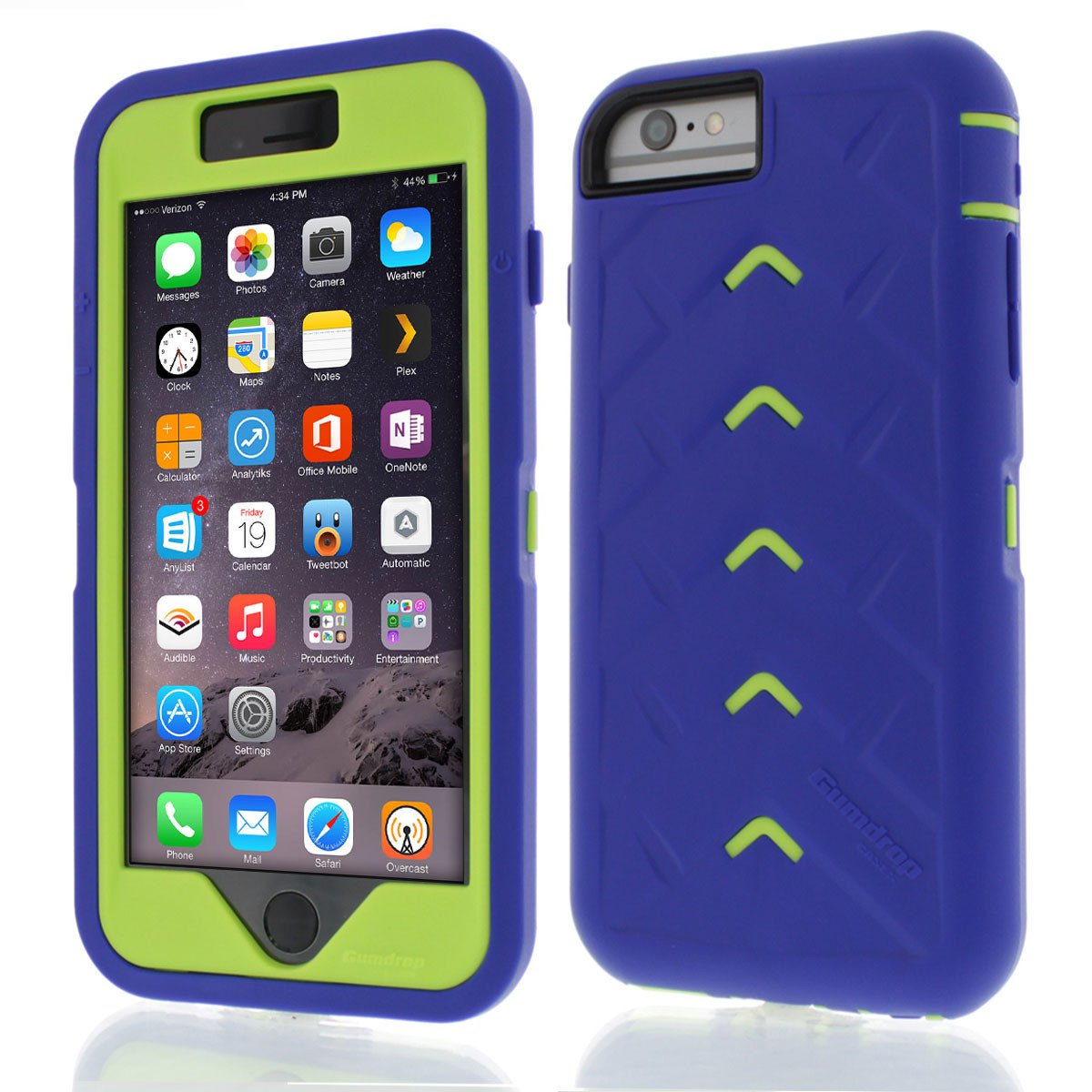 Apple iPhone 6 Plus Drop Tech Blue Gumdrop Cases Silicone Rugged Shock Absorbing Protective Dual Layer Cover Case