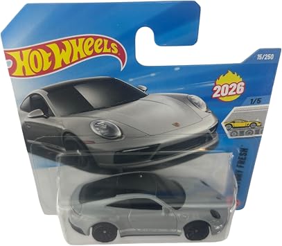 Hot Wheels Porsche 911 Carrera T [Gray] Factory Fresh 1/5, 15/250 New for 2026! 1:64 Scale Diecast Toy Vehicle