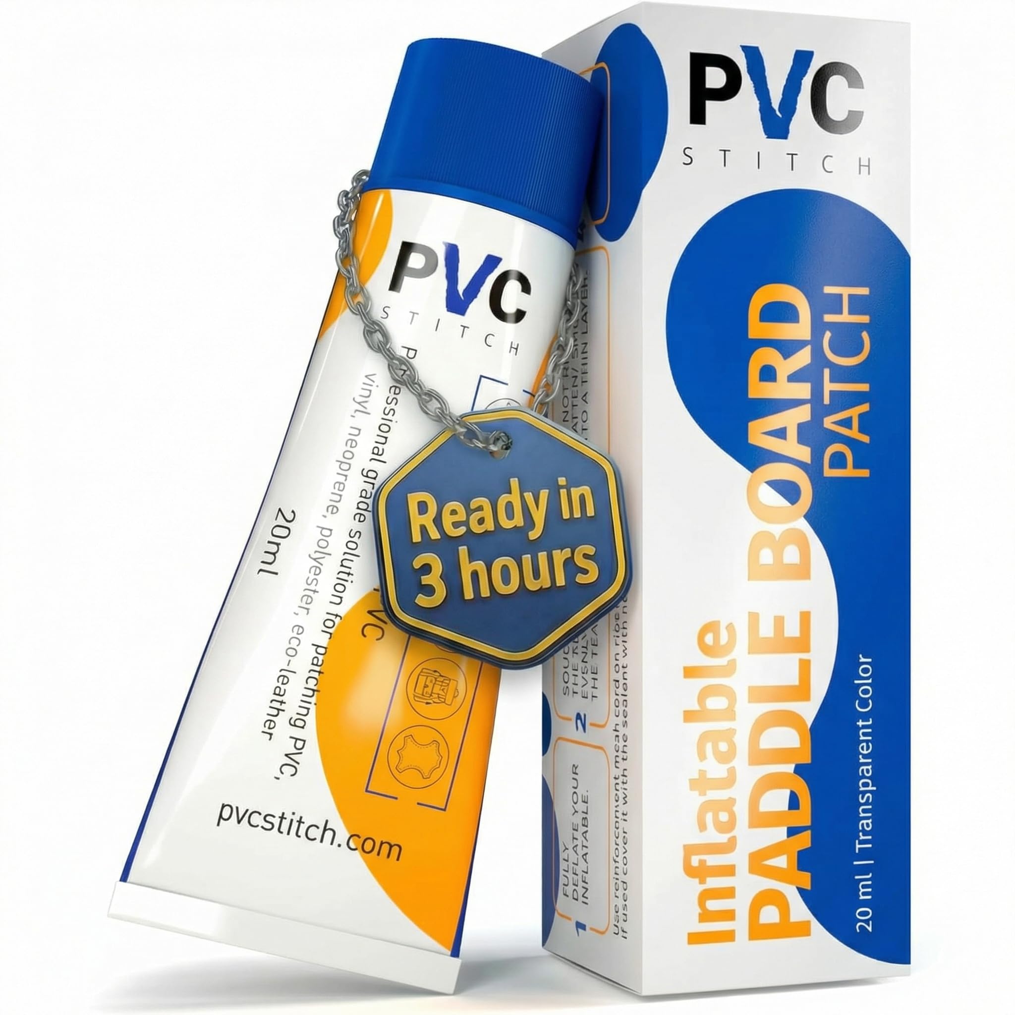 PVC Stitch Paddle Board Patch, Inflatable Paddleboard Patch, ISUP Patch, Inflatable Boats Patch, Rafts Patch, Underwater Gear Patch, Above Ground Pools Patch, Hot Tubs Patch, and Much More