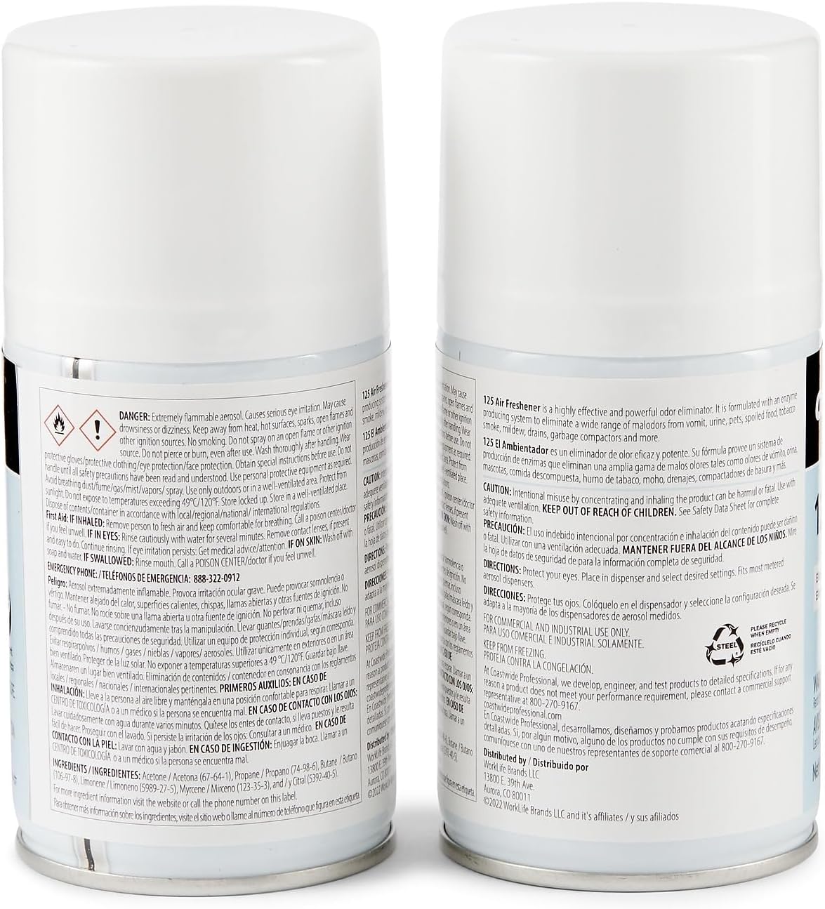 Professional Aerosol Air Freshener Refill, Citrus Blast Scent, 7 Oz., 6/Carton