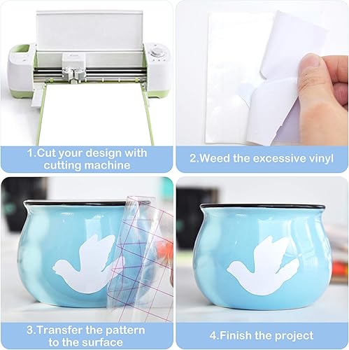 Miniatura 5 de Prime Vinyl Rollo de vinilo permanente verde brillante, 12 pulgadas x 35 pies, rollo de vinilo autoadhesivo verde brillante para Silhouette Cameo,