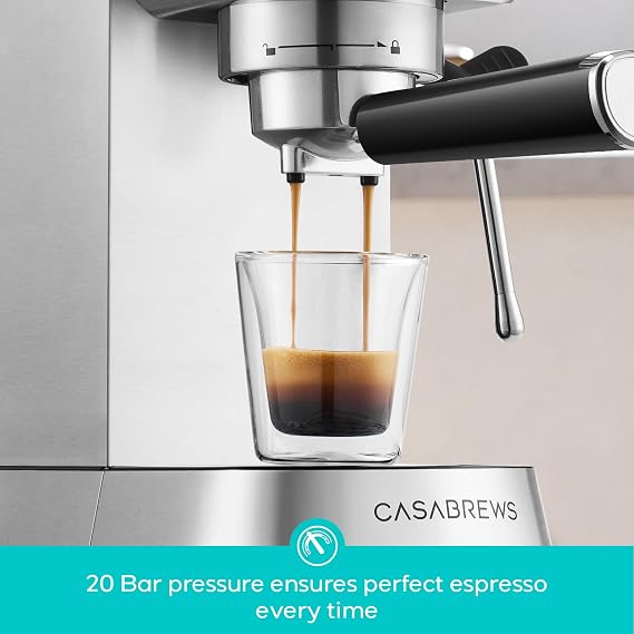 CASABREWS 5418 PRO Espresso Machine with Tornado Basic Coffee Grinder