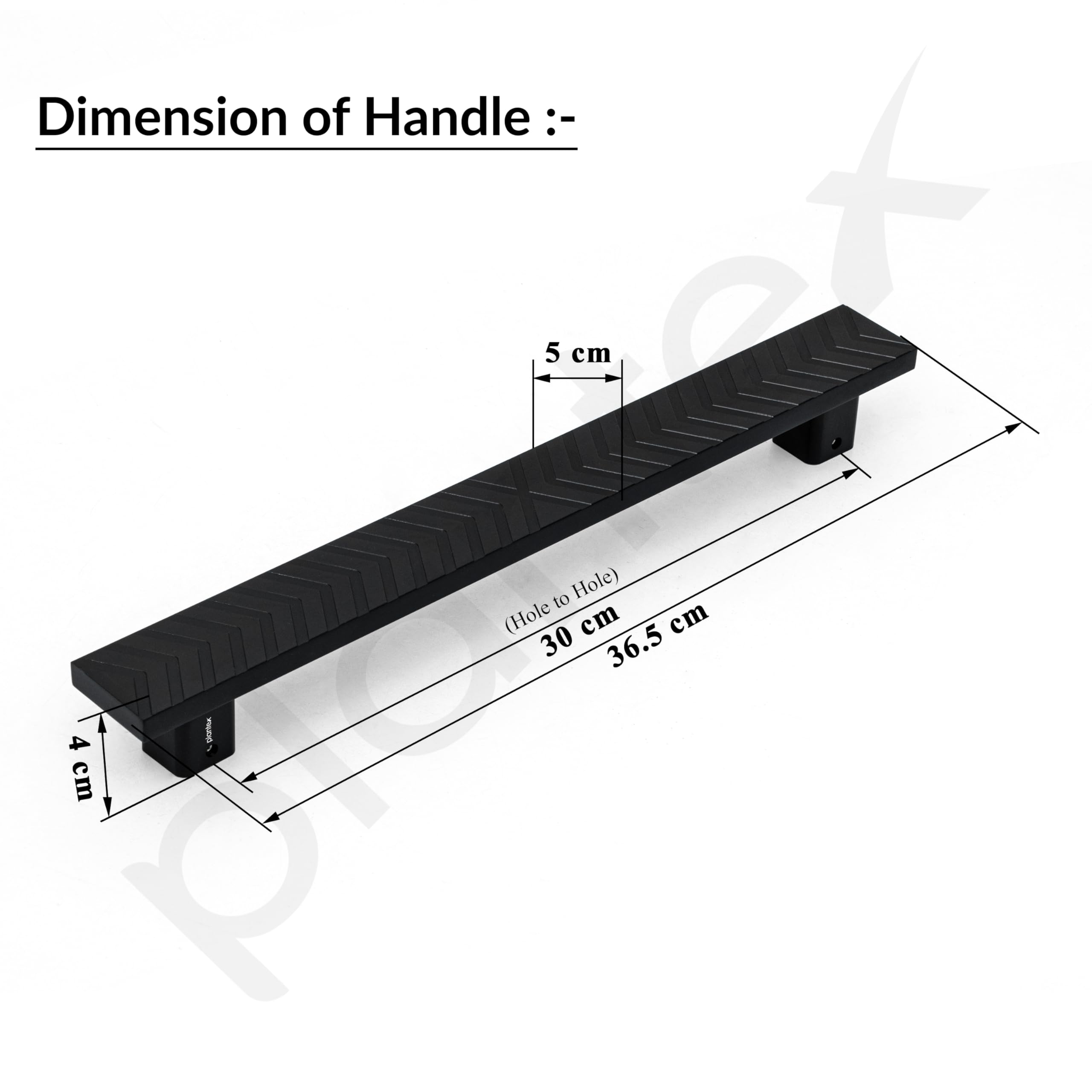 Plantex Door Handle/300mm Main Door Handle for Wooden Door/Pull-Push Handle for Main Door/Door Accessories - Pack of 1 (609, Black) — Amazon image 3