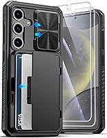 Vista 13 de ATATOO Funda para Samsung Galaxy S24 FE con tarjetero (almacena 4-5 tarjetas) [bloqueo RFID] y cubierta de cámara deslizante, protección de grado