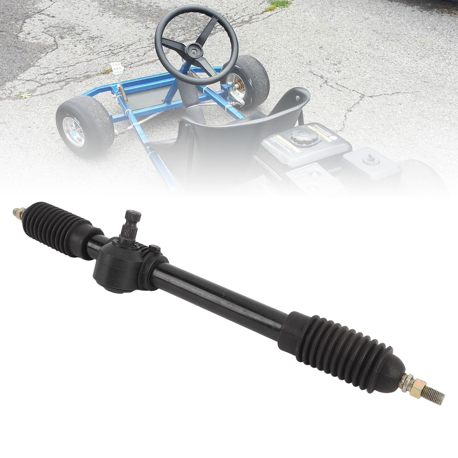 Albero di Sterzo a stabilità Impoverita 30T 490mm Black Rivestito Adatto per Veicoli Go-Kart-Atv Offroad