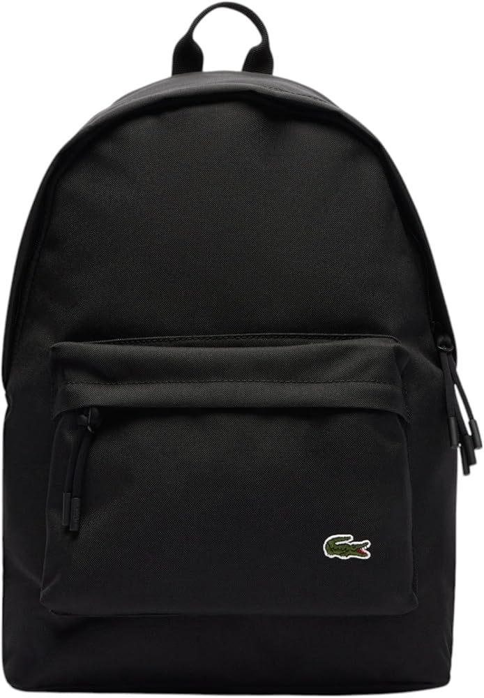Lacoste ブラックバックパック Amazon.com | Lacoste Unisex Neocroc Backpack, Black, One Size