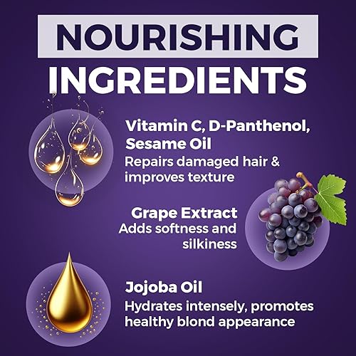 Miniatura 6 de Prohall Cosmetic Mascarilla de cabello brasileño morado para cabello decolorado, tratado químicamente, naranja y cobrizo, reduce el amarillez,