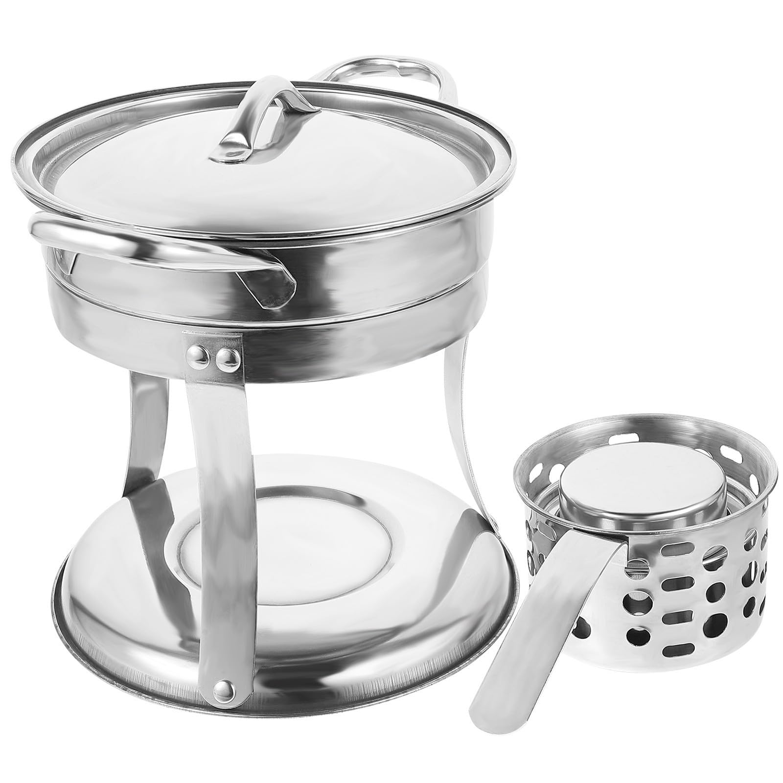 Pot chaud individuel FRCOLOR en acier inoxydable pour cuisiner seul sans brûlure