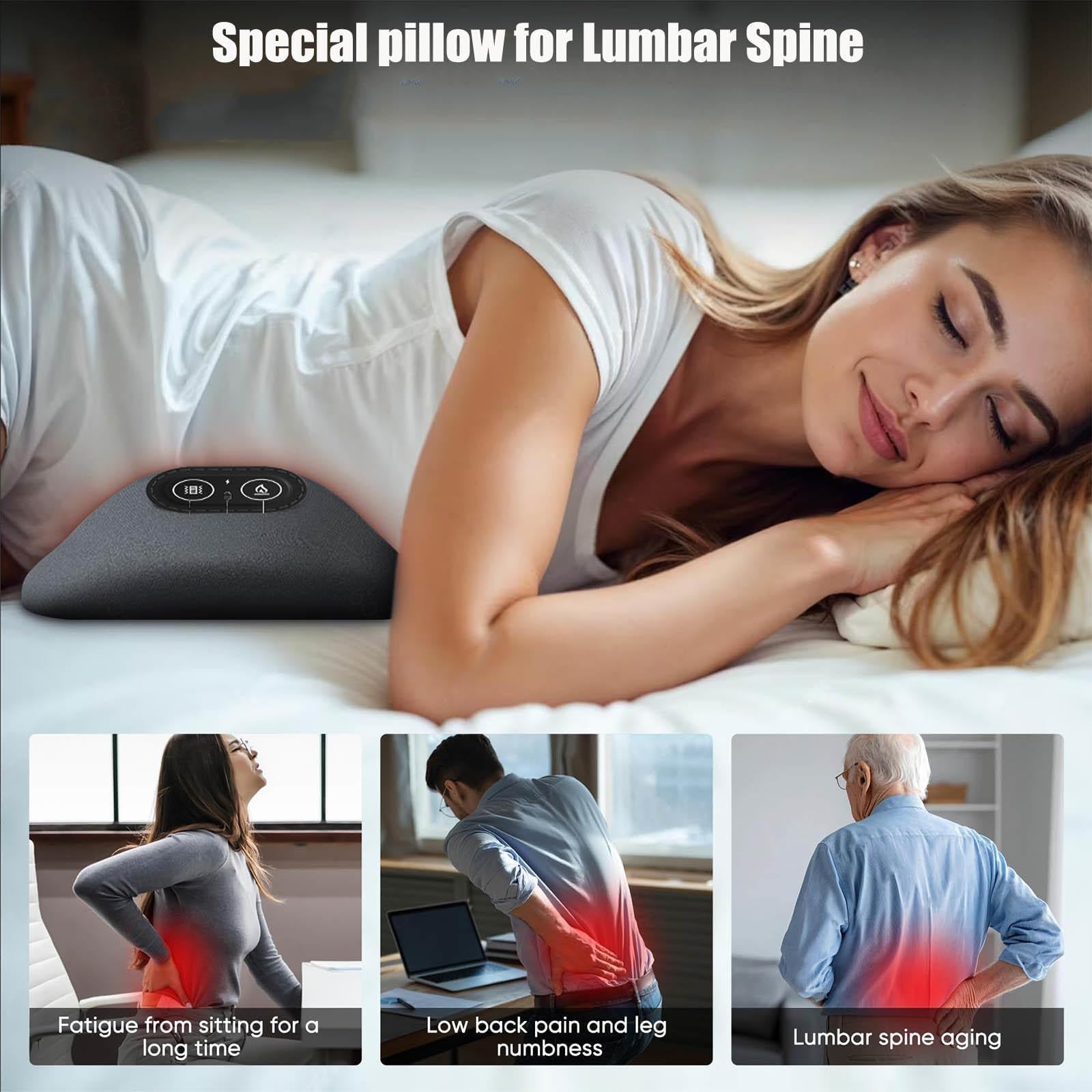 Massaggiatore per la schiena 3 in 1,Cuscino lombare elettrico, Elettrico lombare, Massaggiatore elettrico lombare, con vibrazione e calore