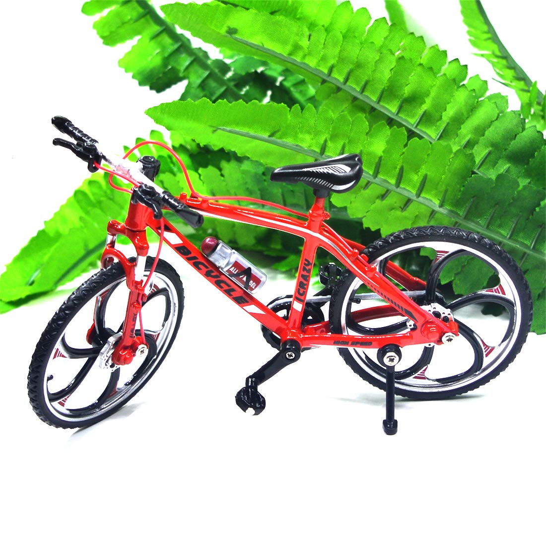 Ailejia Finger Racing Bicycle Cake Topper Mini Dirt Bike Model Cool Boy Toy (Racing Bike Red), For Adult 3