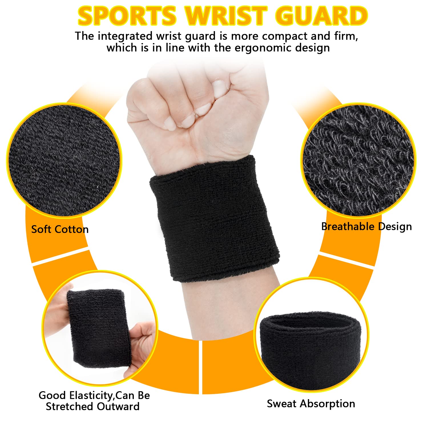 Fasce Da Polso Palestra - 4 Pezzi, Supporto Per Tunnel Carpale E Sollevamento Pesi, Uomo E Donna - Foto 5