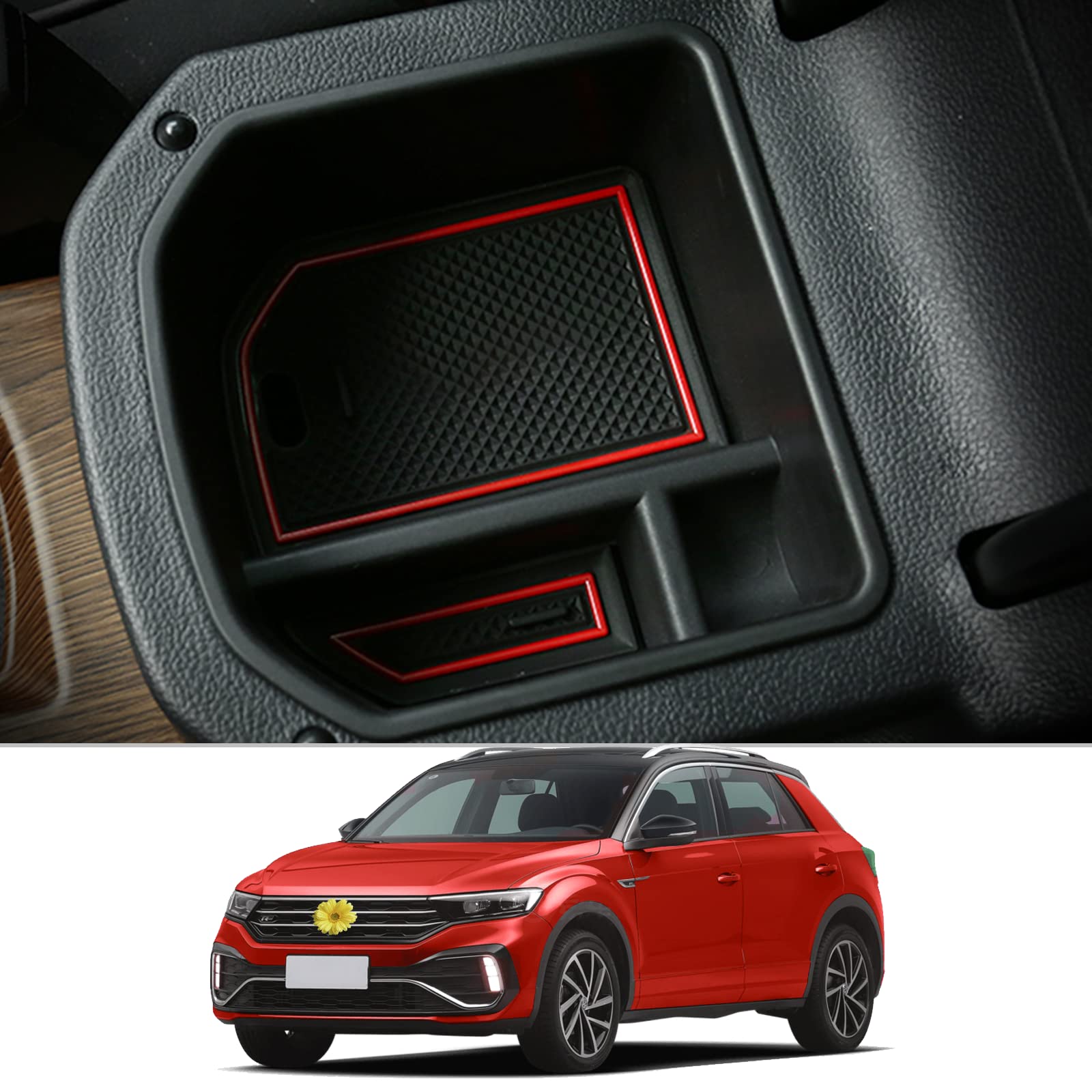 Organizer Portaoggetti Per VW T-Roc 2018-2024 - Vanello Console Centrale - Foto 10