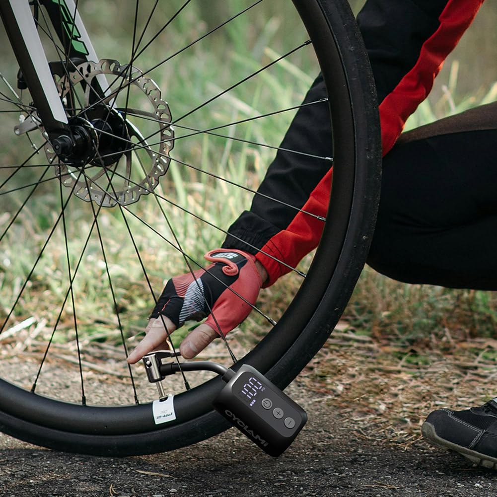 Kompaktowa pompa elektryczna 100 PSI bezprzewodowa piłka i pompka rowerowa z wyświetlaczem LED pompa ładowana przez USB