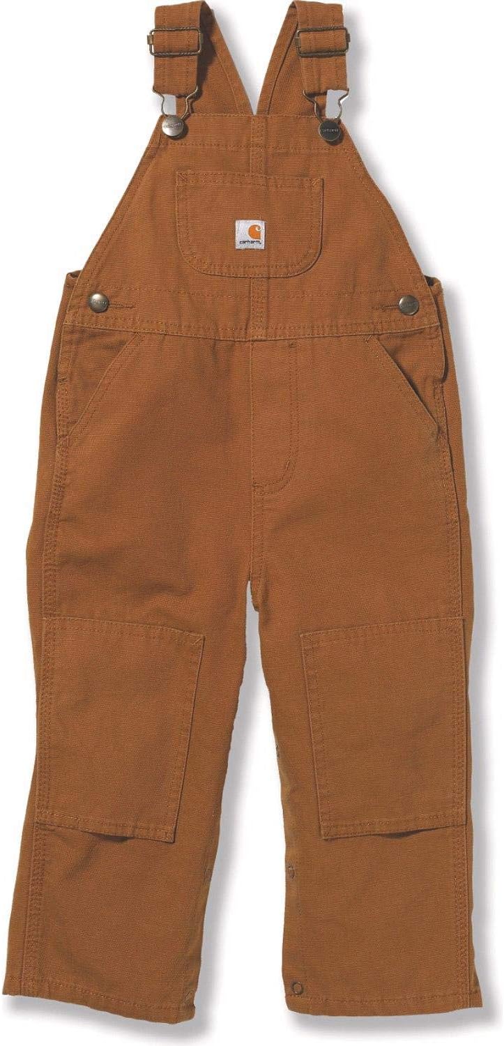 Carhartt Baby-boys Infant Washed Duck Bib Overall, Brown, 12 Mo.