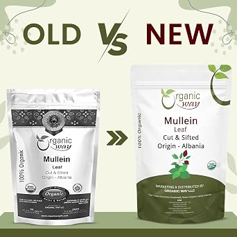 Organic Way Mullein Leaf Cut & Sifted - Herbal Tea - Origin Albania (2 Oz)