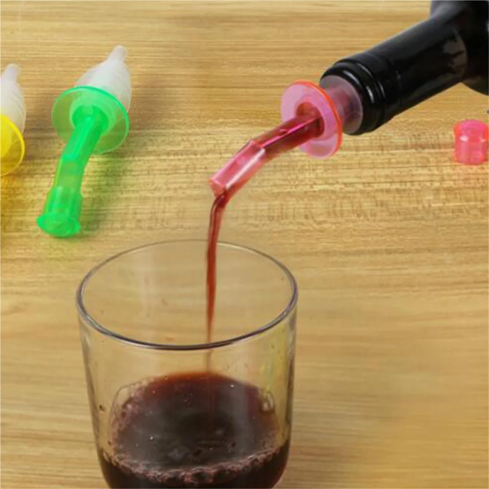 Bouchons de vin 48 pièces verseurs en Silicone for huile vinaigre liqueur café sirop distributeur bec buse garde les boissons fraîches