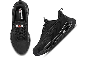 Steel Toe Shoes for Men, Safety Breathable Lightweight Lace Up Sneakers Foot Support Comfortable Boots