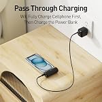 IWALK Chargeur portable pour iPhone, 4500mAh Mini Banque d'électricité USB C, Chargeur de téléphone portable sans fil pour iPhone 15/16/17 Série/iPad/AirPods/Samsung S22/23 Série/Android - noir