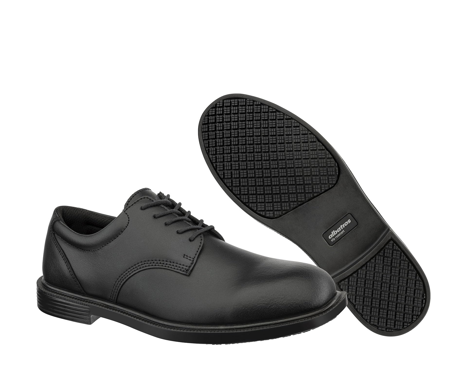 ALBATROS Eaton Rutschhemmende Berufsschuhe – rutschfeste, O1 Arbeitsschuhe für Damen und Herren, sehr leicht - Non-Slip Schuh – ideal für Alltag, Beruf und Catering Schwarz