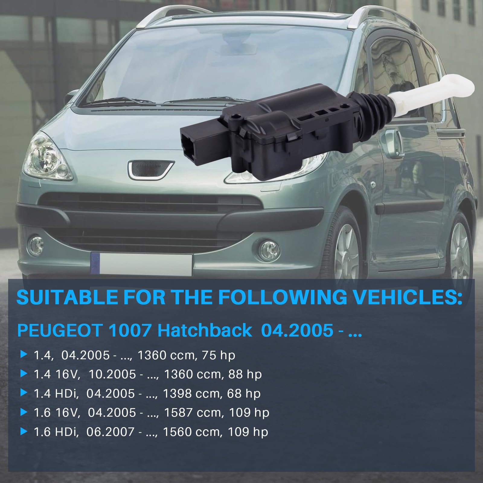 Attuatore per serratura della porta del conducente, attuatore scorrevole per porta scorrevole, ricambio per 1007 1.4 16 V 1.4 HDi 1.6 16 V 1.6 HDi numero di parte 661536 9649879580