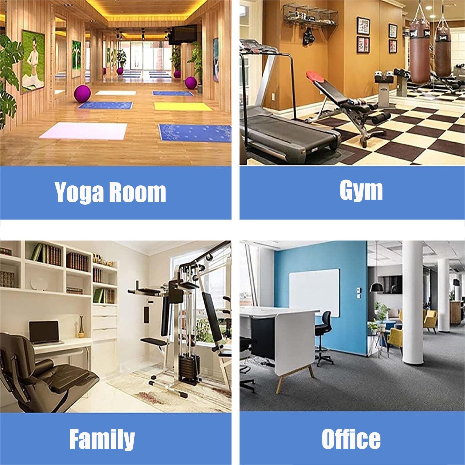 Organizador de almacenamiento para esterilla de yoga, estante montado en la pared para equipo de entrenamiento, rodillos de espuma y accesorios de fitness, diseño que ahorra espacio para equipos de