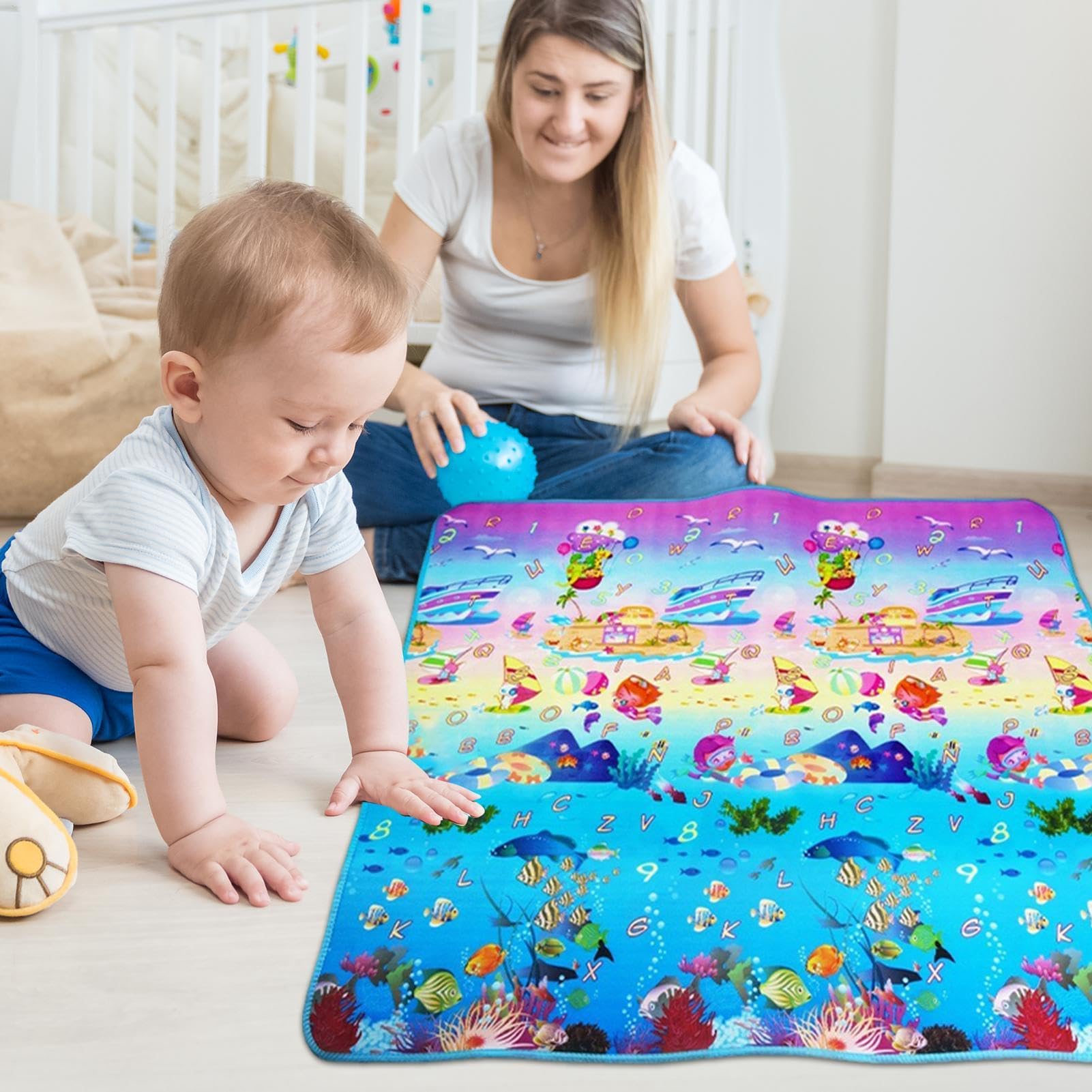 180x120cm Tappeto Da Gioco Tappeto Da Gioco Per Bambini Tappetino Per Gattonare,Tappetini Per Bambini Per Giocare,Tappeto Da Gioco Educativo,Tappetino Gioco In Schiuma EVA Pieghevol