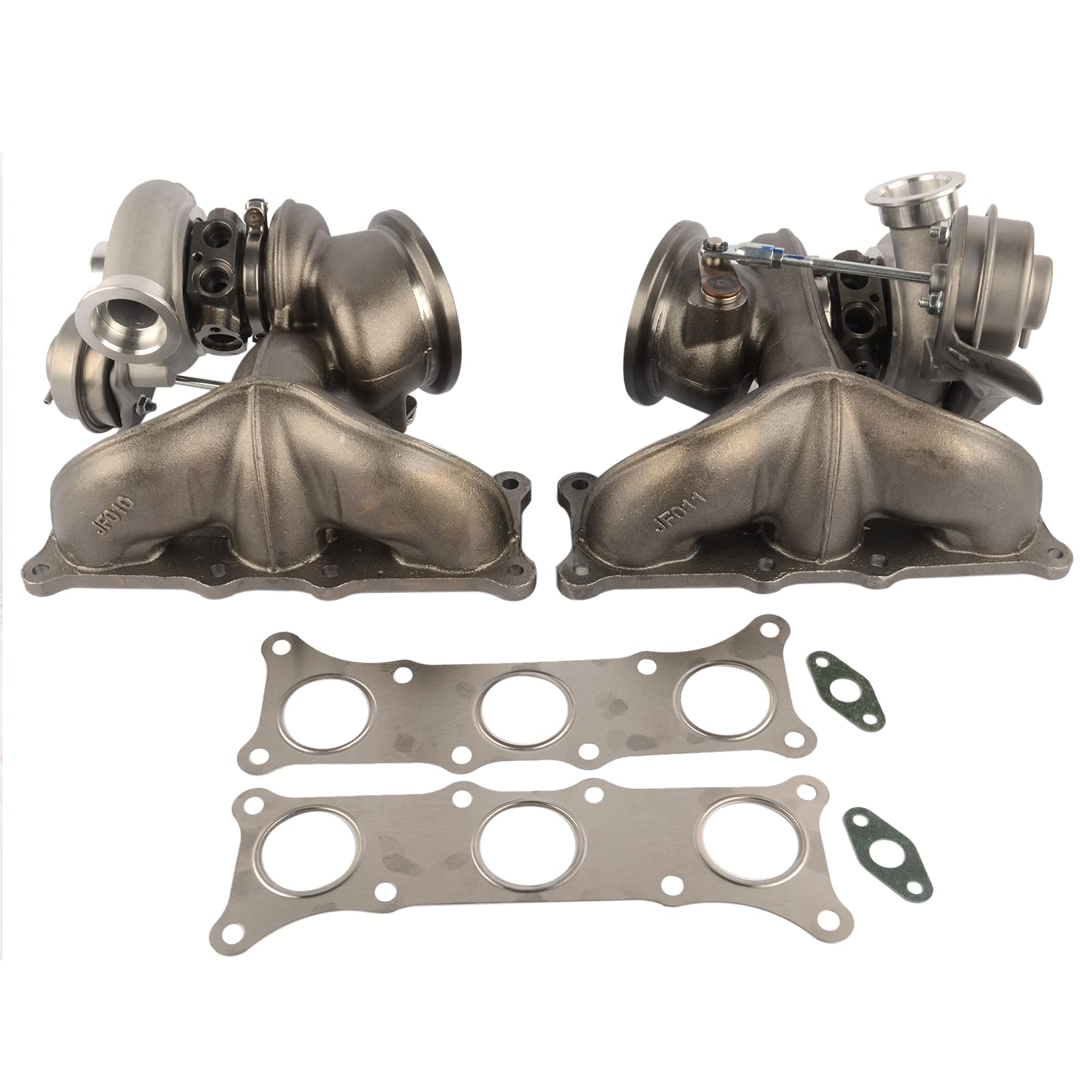 Actualizado TD04-17T Billet Twin Turbocompresor 2" Tubos De Entrada Para 335i LHD 3.0L N54