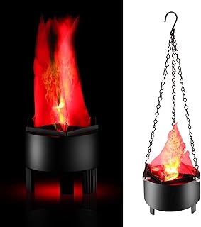 Topchances 3D LED Fake Fire Lamp Simulated Flame Effect Light Fire Pot for Christmas Halloween Party Decoration