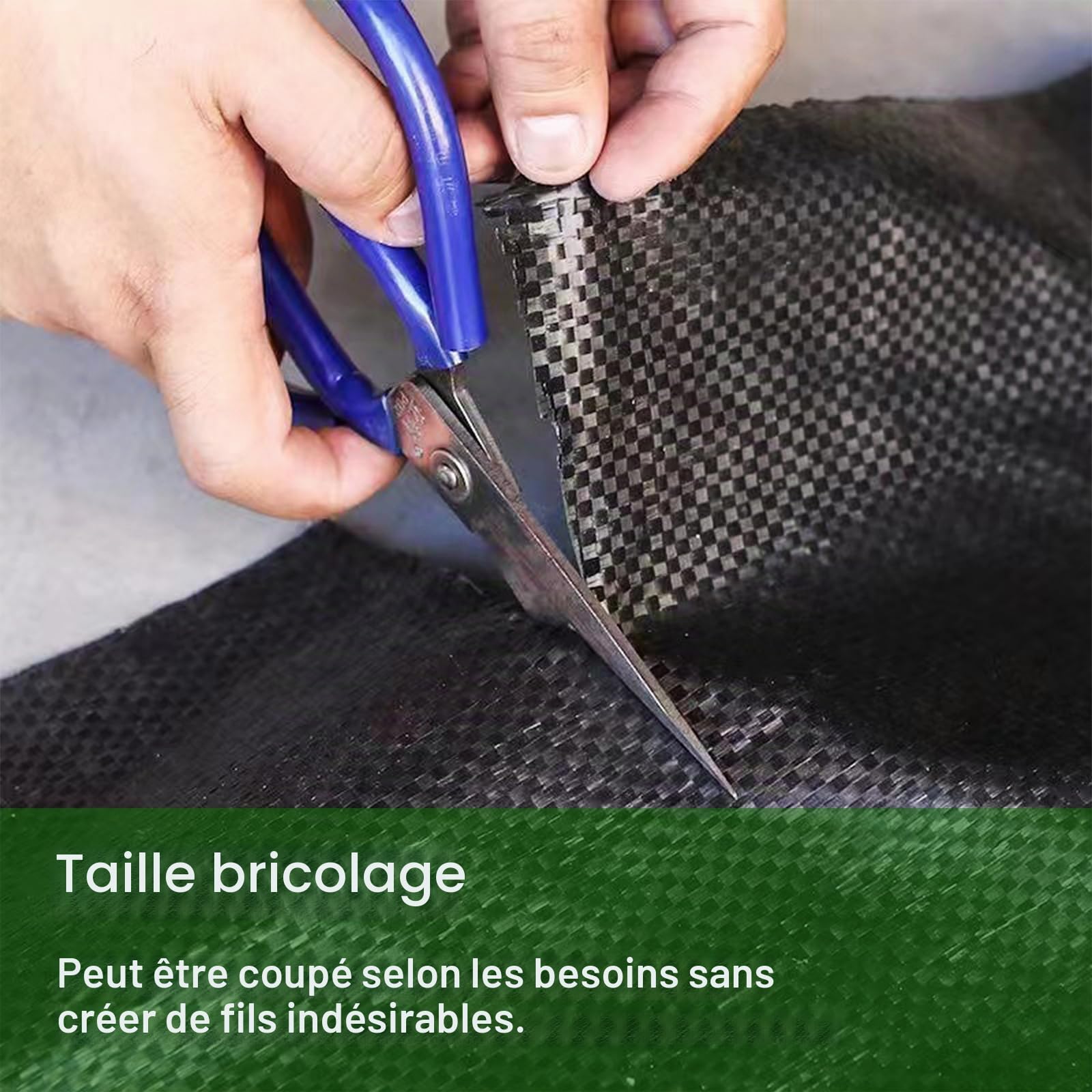 Toile de Paillage - 3 m x 10 m, 30 m² - 90 g/m² - Perméable à l'eau - Tissu Anti-Mauvaises Herbes - Film pour Plantes - Bache Anti Mauvaise Herbe