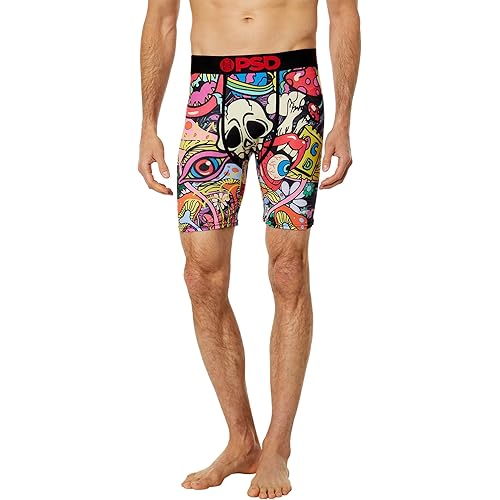 PSD Men's Bad Trip Micro Mesh Boxer Briefs, Multi, S