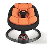 Electric Baby Swings for Infants, Portable Baby Swing with Preset Melodies, Bluetooth Swing for Newborn, Indoor & Outdoor(Black)