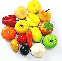 Duodoyi 20pcs Lifelike Artificial Fruits Vegetables Mix - Realistic Foam Fake Produce for Party Decor, Photography Props & Home Tabletop