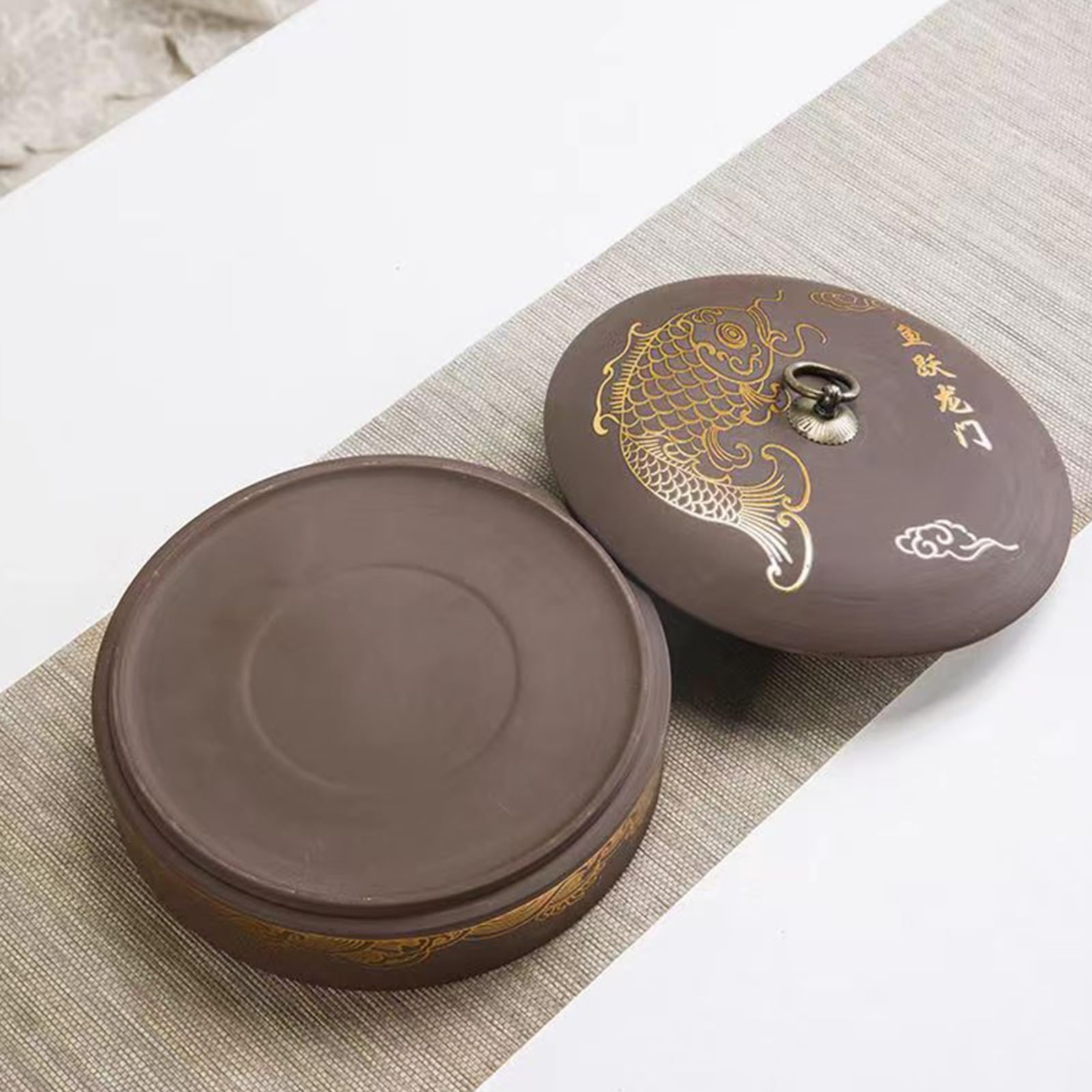 Vnook Puer-Teekuchen dose, Teedosen, Tee Aufbewahrungsglas, Können Gestapelt, Staubdicht, mit luftdichtem Deckel, für Haushalt, Kaffee, Zucker, Tee, Zubehör Teezeremonie(Gold)