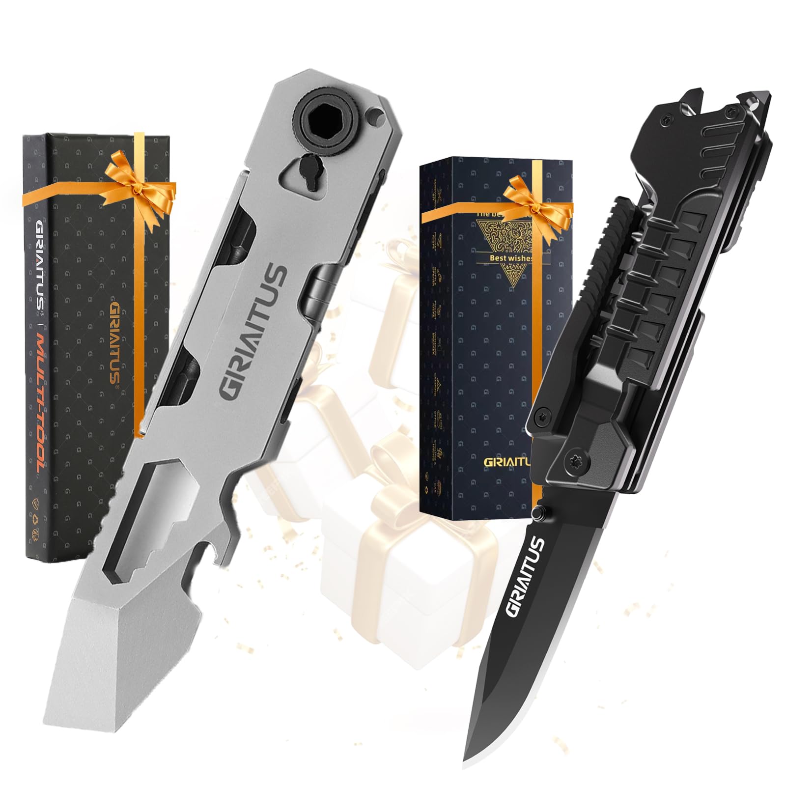 Gifts for Dad MultiTool Knife Pocket with EDC Pry Bar Multitool - Perfect Gifts for Father's Day and Tool Box
