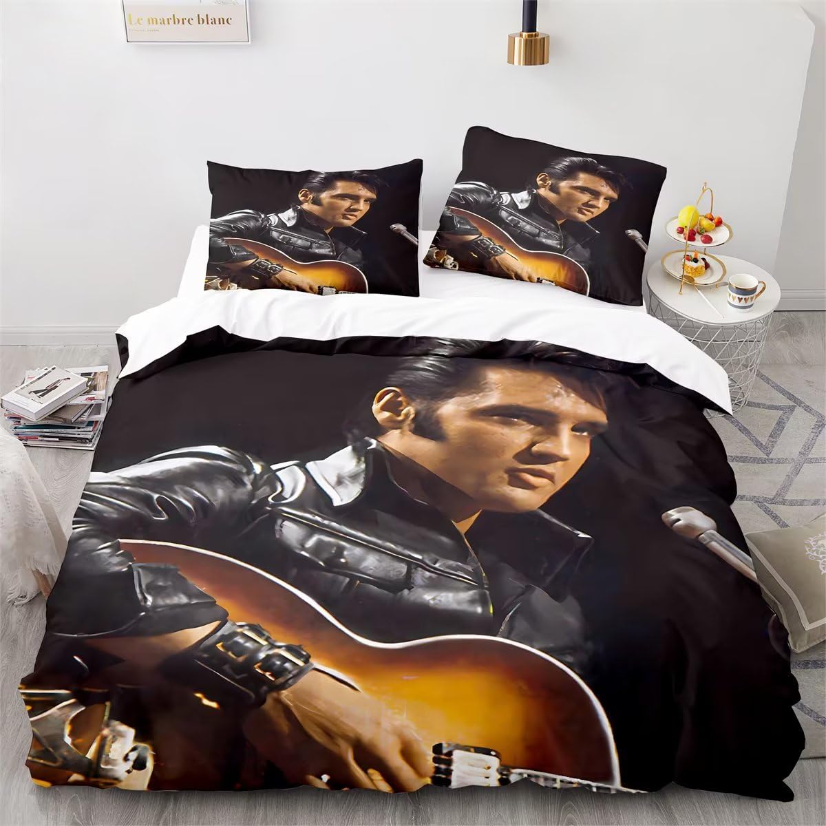 Shaari Duvet Cover Set Soft Lightweight Microfiber 3 Piece Bedding Set with 2 Pillowcase Kids Quilt Cover with Zipper Closure Super King 260 x 220 cm