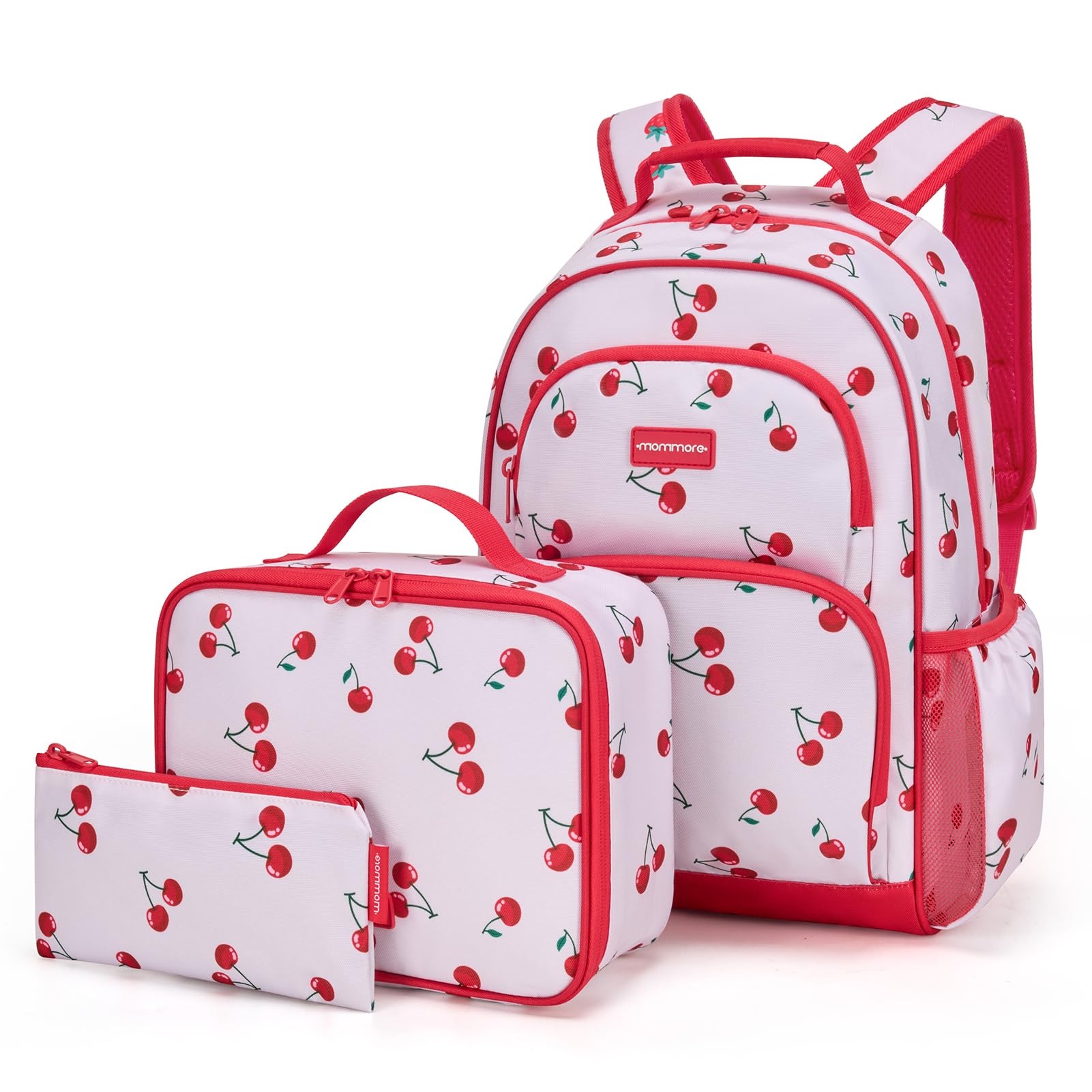 mommore Kids Backpack Set, Lightweight School Backpack for Kids Elementary Bookbag for Students with Chest Strap,3pcs