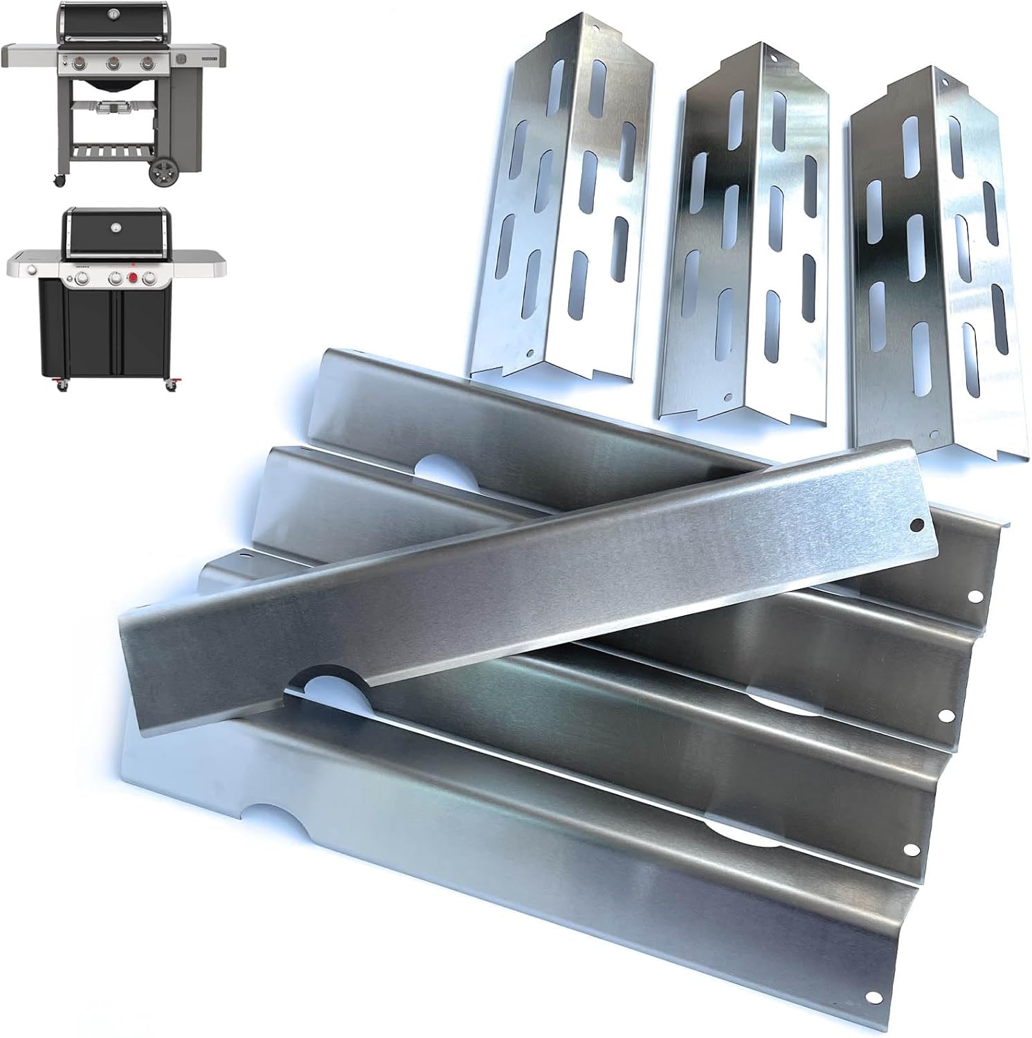 Genesis ii Flavorizer Bars Heat Deflector Grill Replacement Part for Weber Genesis 2 Grill Parts GS4 Flavor Bars II/Lx 300 Series ii E-310 ii S-310 ii SE-310 E-315 S-335 Weber 66795 66032 66685 66040