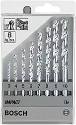 Bosch Jogo Brocas para alvenaria CYL-1 Ø3-4-5-6-7-8-9-10 mm