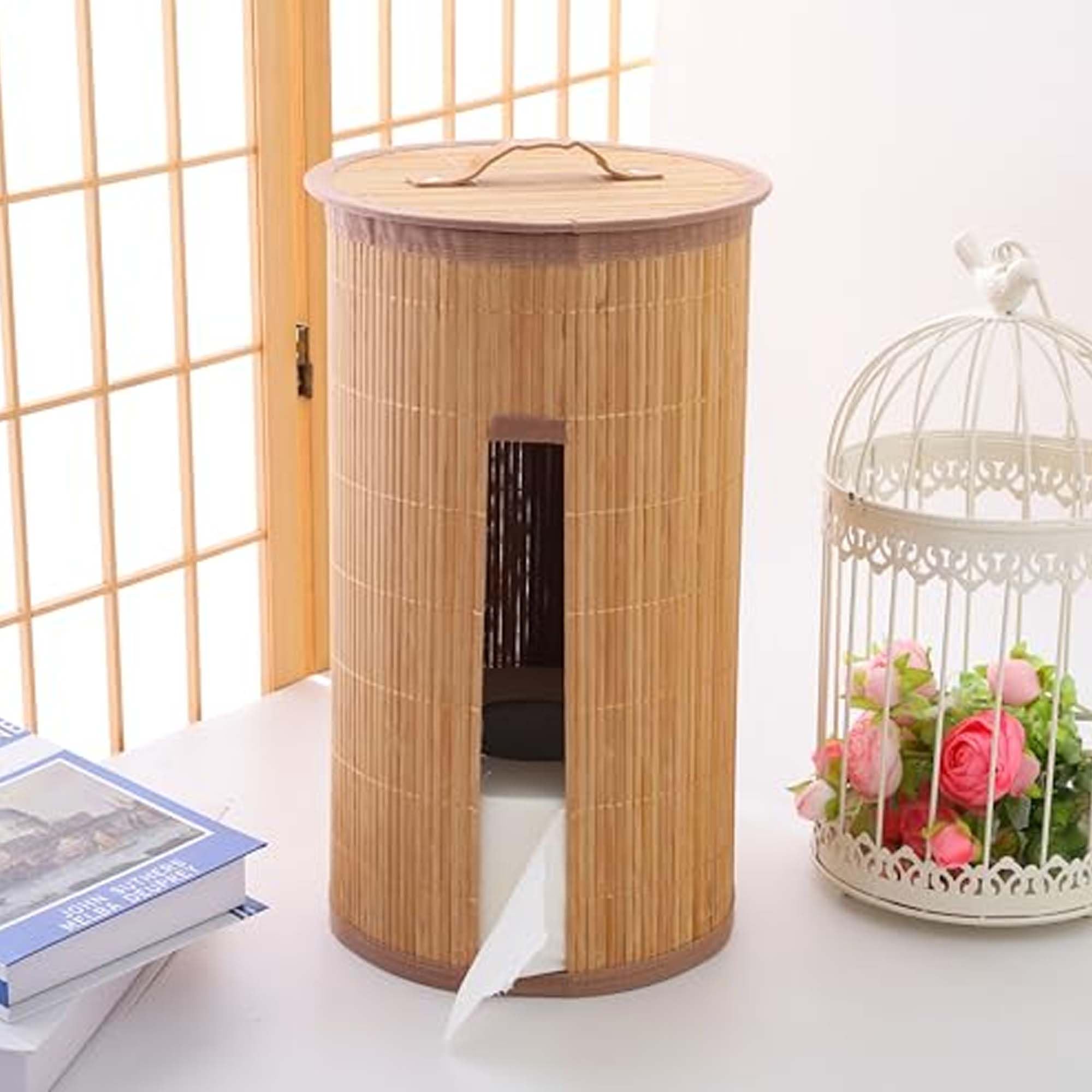 Kuber Industries Laundry Basket | Bamboo Cloth Laundry Basket | Laundry Basket for Clothes-Toys | Laundry Basket Hamper with Lid | Foldable & Durable | SPYLH990 | 12 LTR | Brown (B0CV9BRCG6) Amazon Price History, Amazon Price Tracker