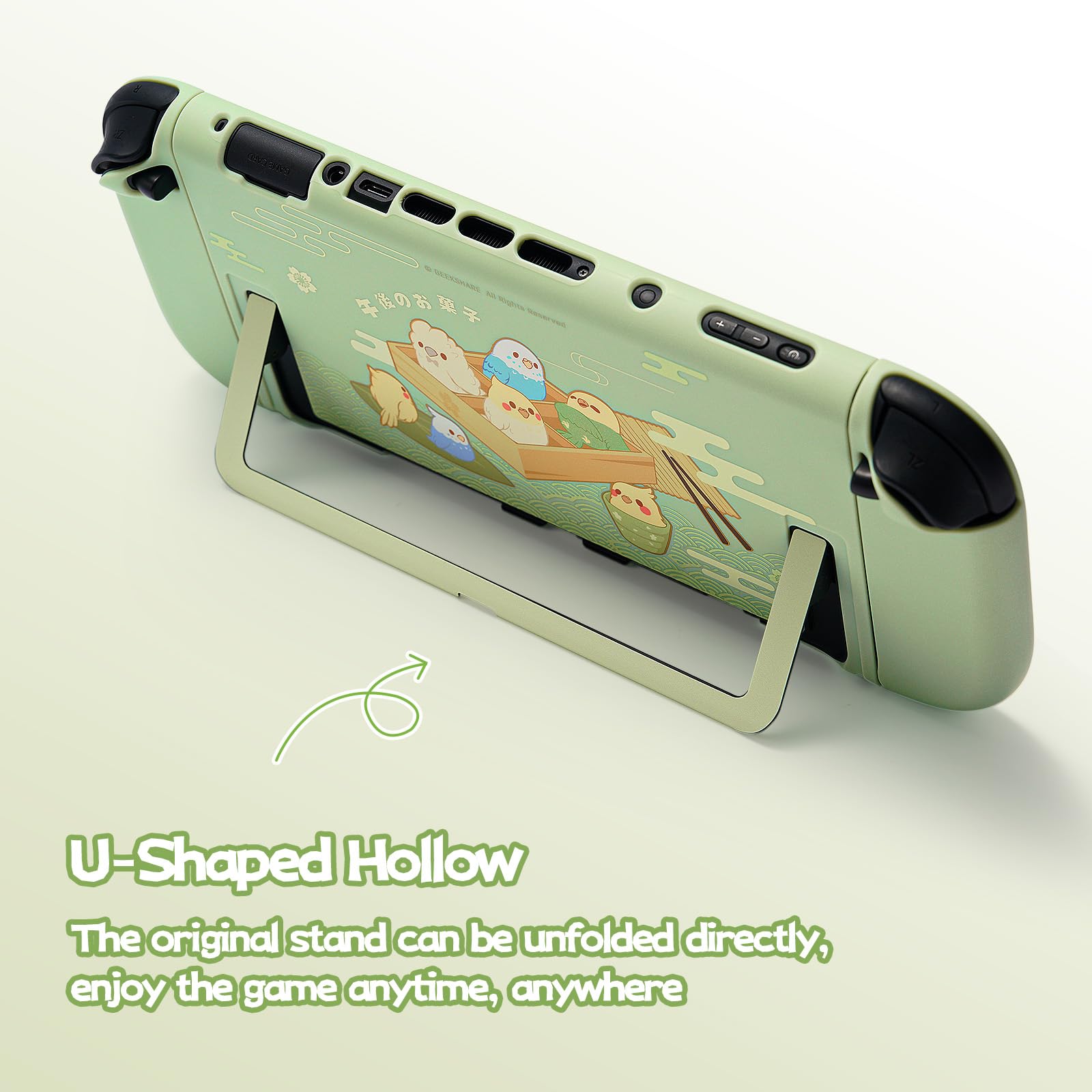 GeekShare - Funda protectora compatible con Switch 2, cubierta de piel acoplable para PC delgada para consola - Pajaritos pequeños
