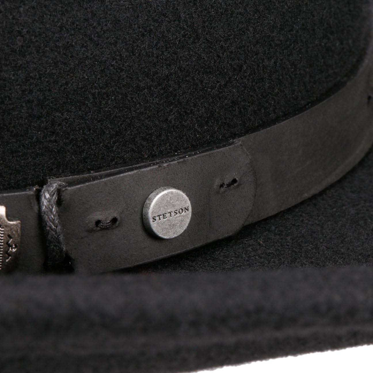 Stetson Hackberry Westernhut Stile Cowboy Cappello in Feltro di Lana Asahi Guard® Fascia in Pelle Uomo Estate Inverno