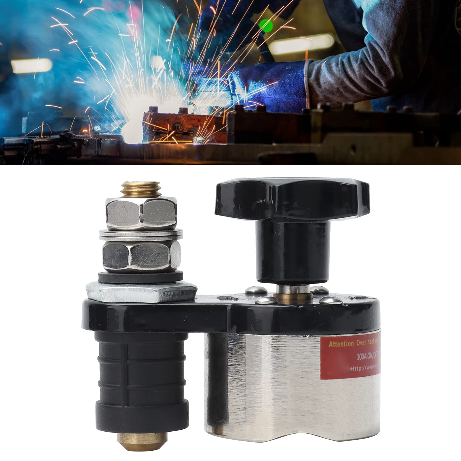 Annadue Magnetyczny Zacisk Uziemiający do Spawania, Regulowany, Przełączany Uchwyt, Złącze Magnesu Uziemiającego do Elektronarzędzi Spawalniczych (MWGC1-300F)